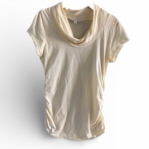 CAbi Cream Short Sleeve Women's Top